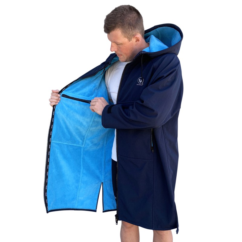Vaikobi Beach Coat - Navy/Cyan