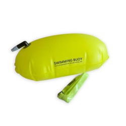 Inflatable open water swim buoy